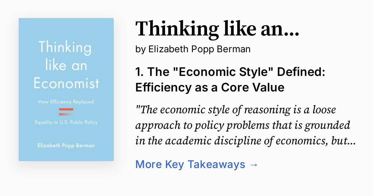 Thinking like an Economist | Summary, Audio, Quotes