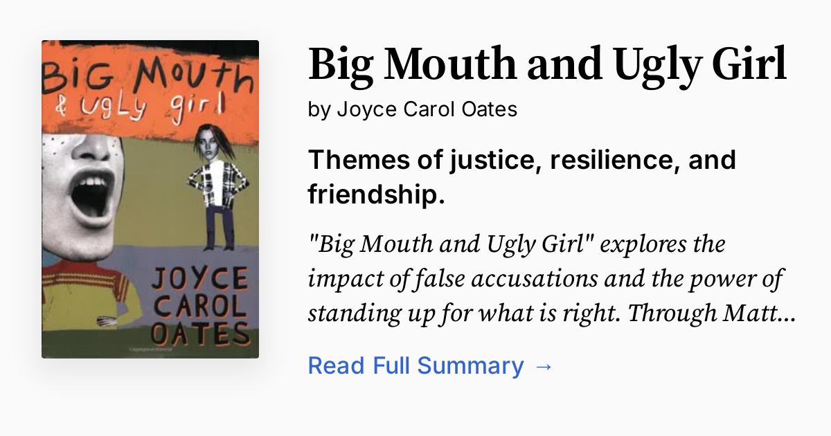 Cover of Big Mouth and Ugly Girl