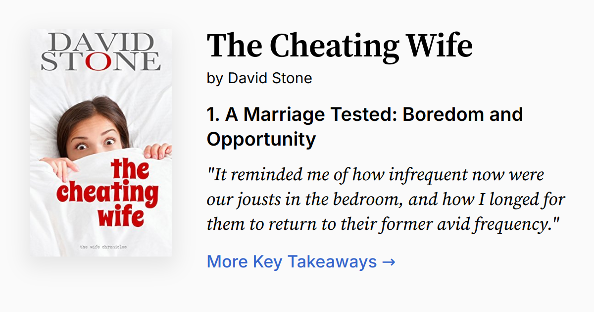 The Cheating Wife | Summary, Audio, Analysis