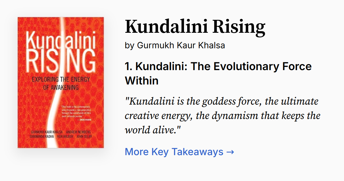 Kundalini Rising | Summary, Audio, Quotes