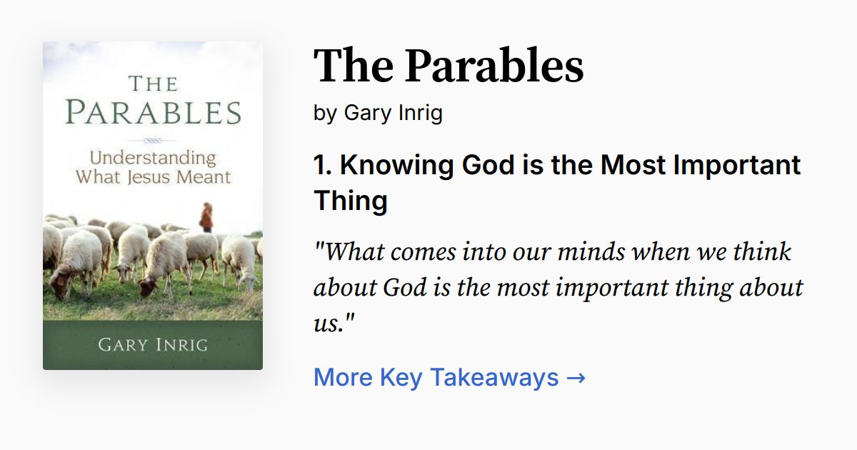 The Parables by Gary Inrig | Summary, Quotes, Audio