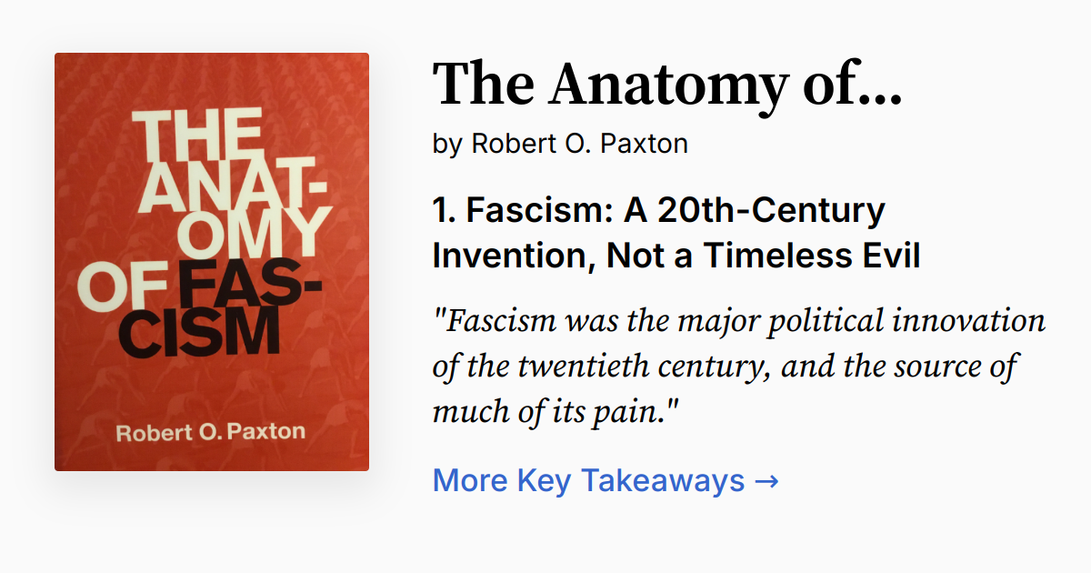 Cover of The Anatomy of Fascism