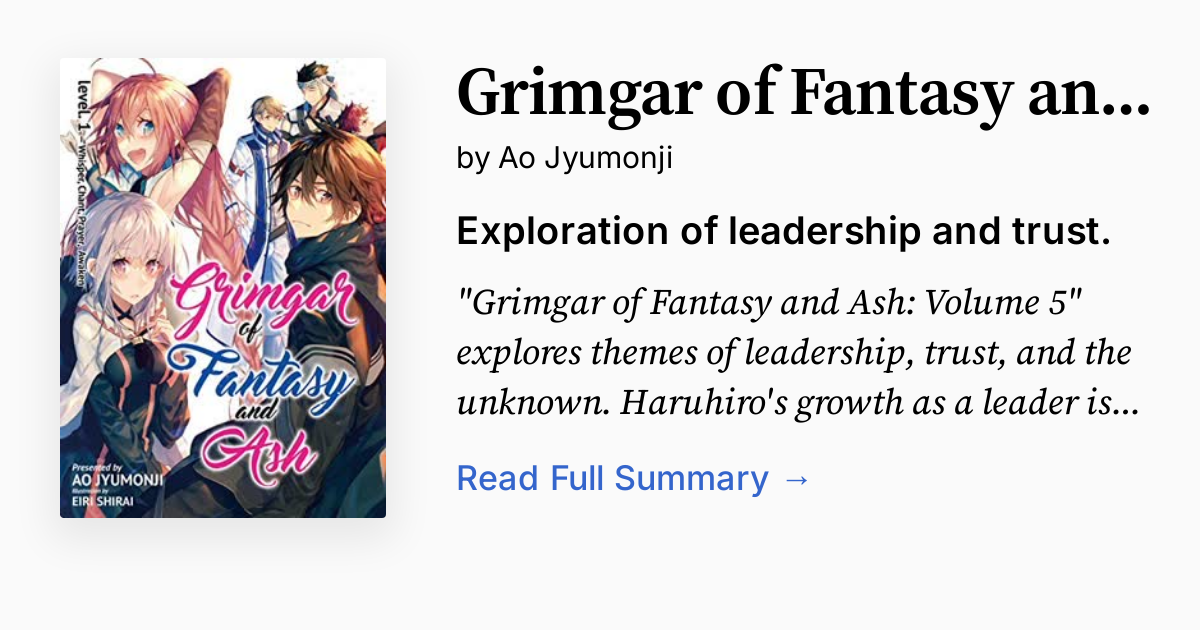 Cover of Grimgar of Fantasy and Ash