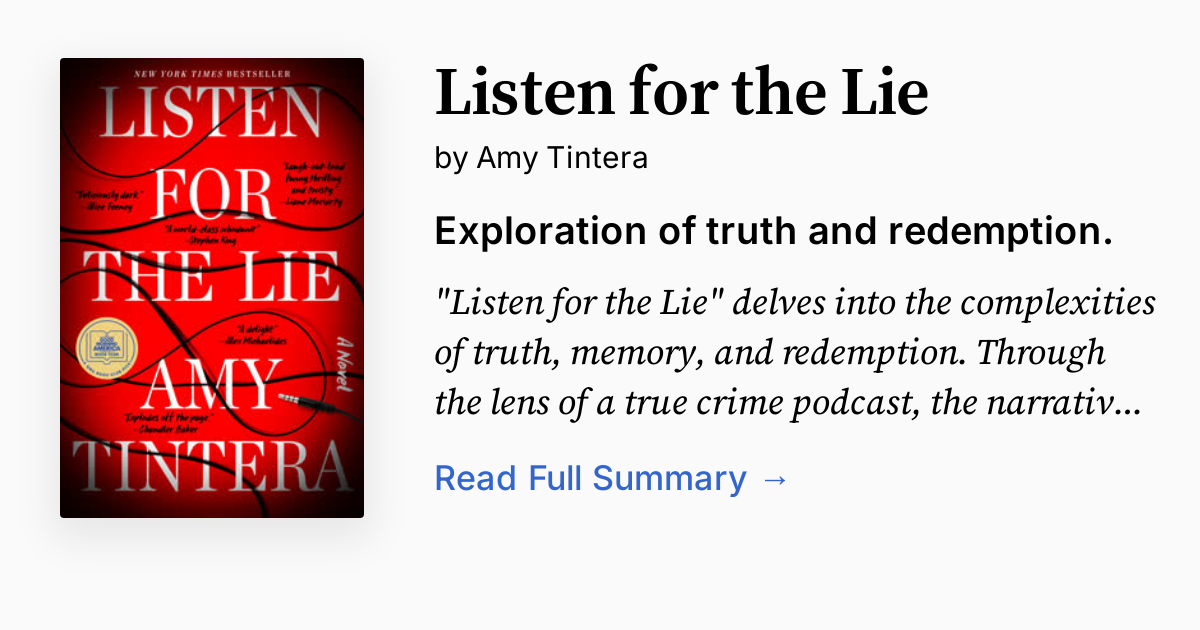 Cover of Listen for the Lie