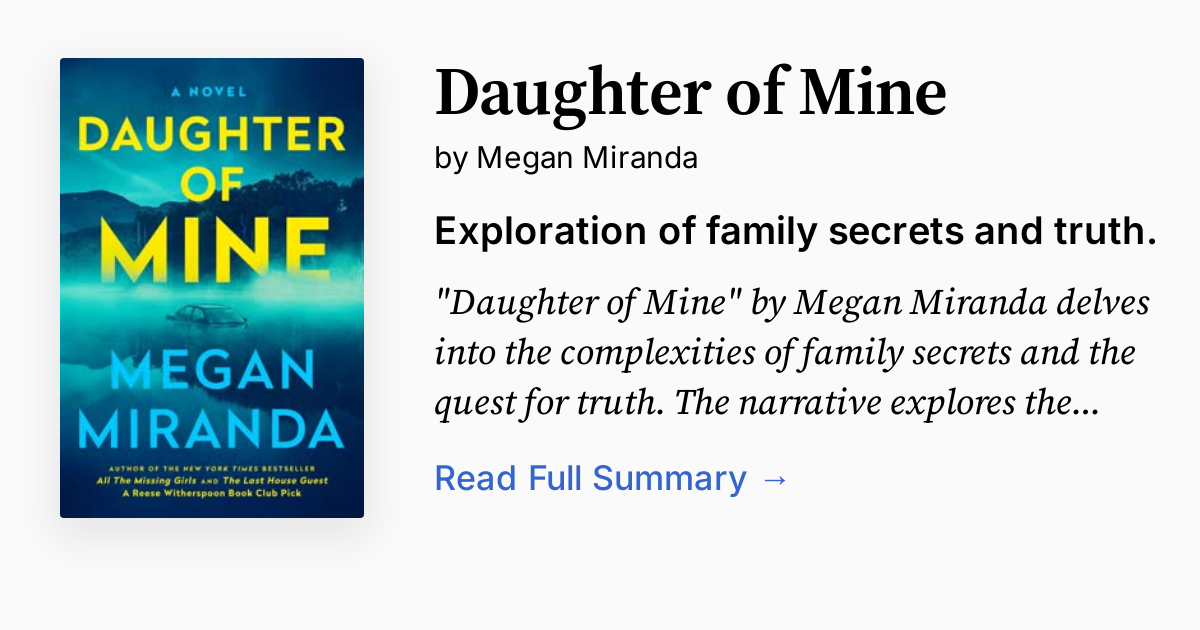 Daughter of Mine Summary, Audio, Analysis, FAQ