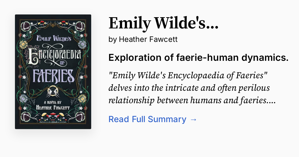 Cover of Emily Wilde's Encyclopaedia of Faeries