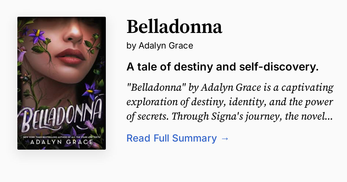 Cover of Belladonna