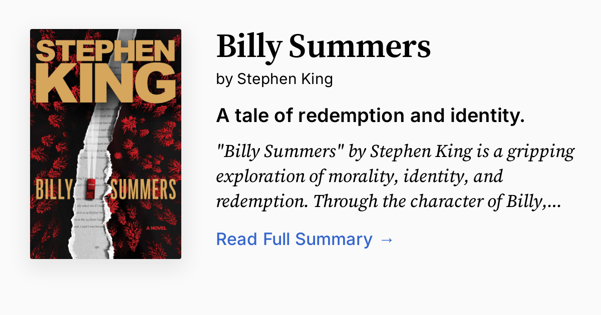 Cover of Billy Summers