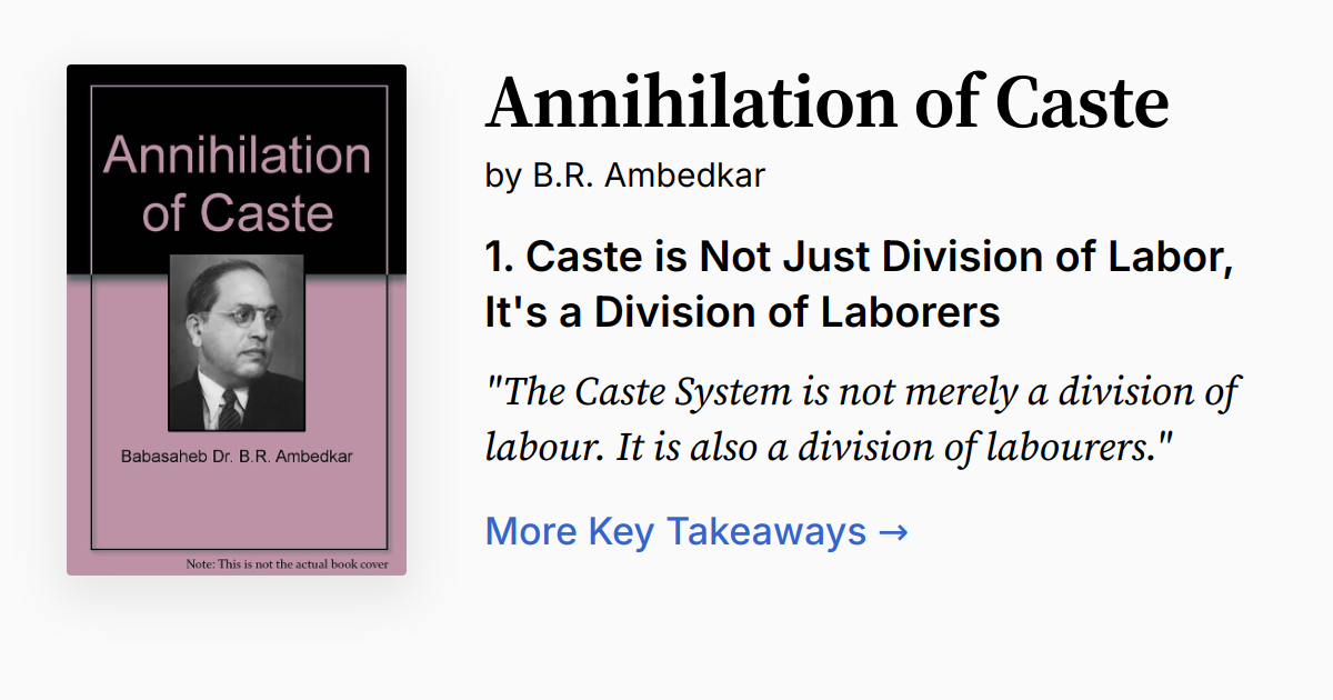 Cover of Annihilation of Caste