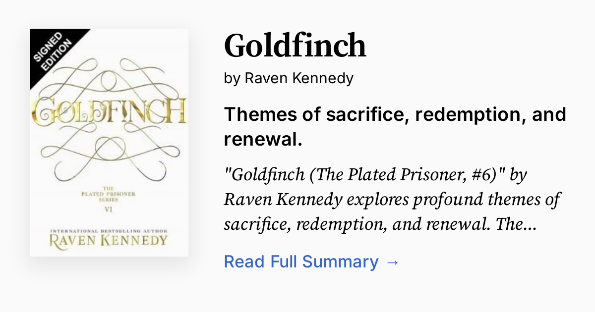 Cover of Goldfinch