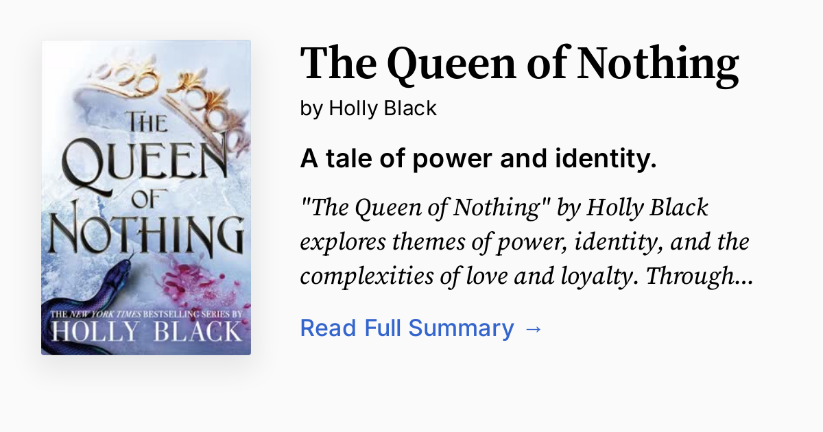 The Queen of Nothing Summary, Analysis, FAQ