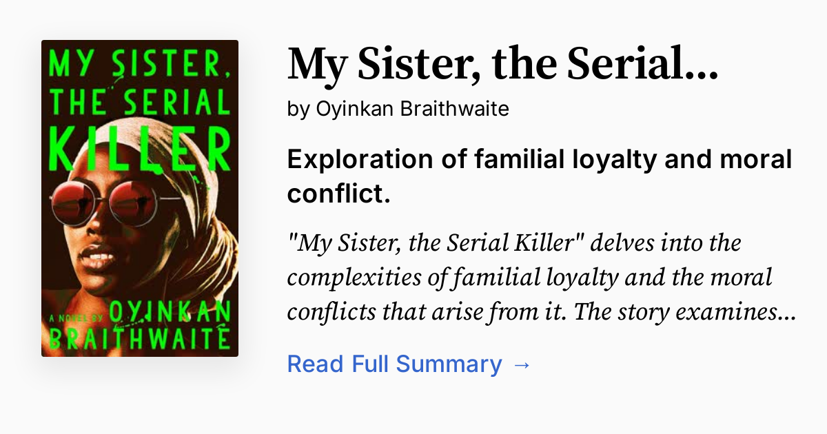 Cover of My Sister, the Serial Killer