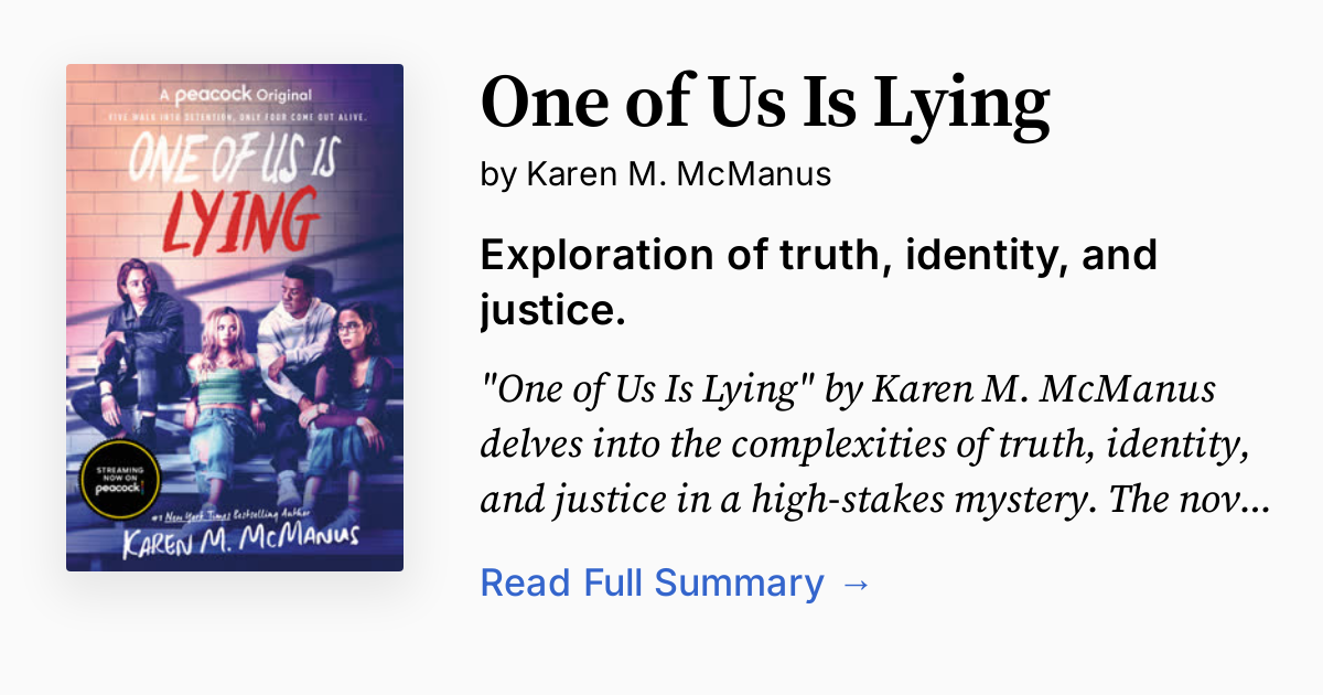 One Of Us Is Lying - Karen M. McManus (Deutsch) (Gebraucht) In Adliswil - Foto 2