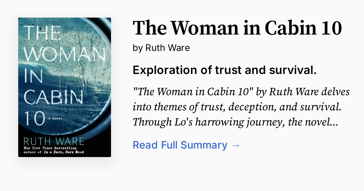 Cover of The Woman in Cabin 10