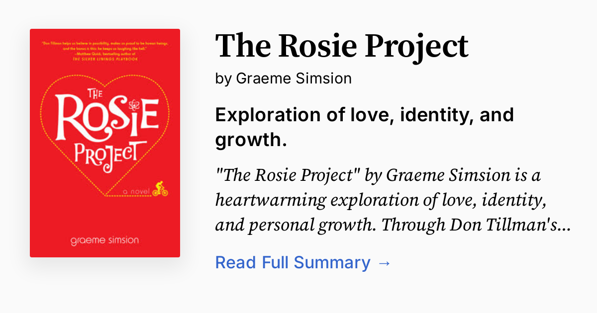 Cover of The Rosie Project