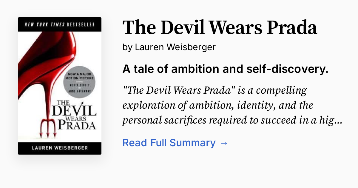 The Devil Wears Prada | Summary, Audio, Analysis, FAQ