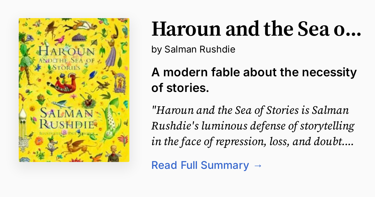 Haroun and the Sea of Stories Summary, Audio, Analysis, FAQ