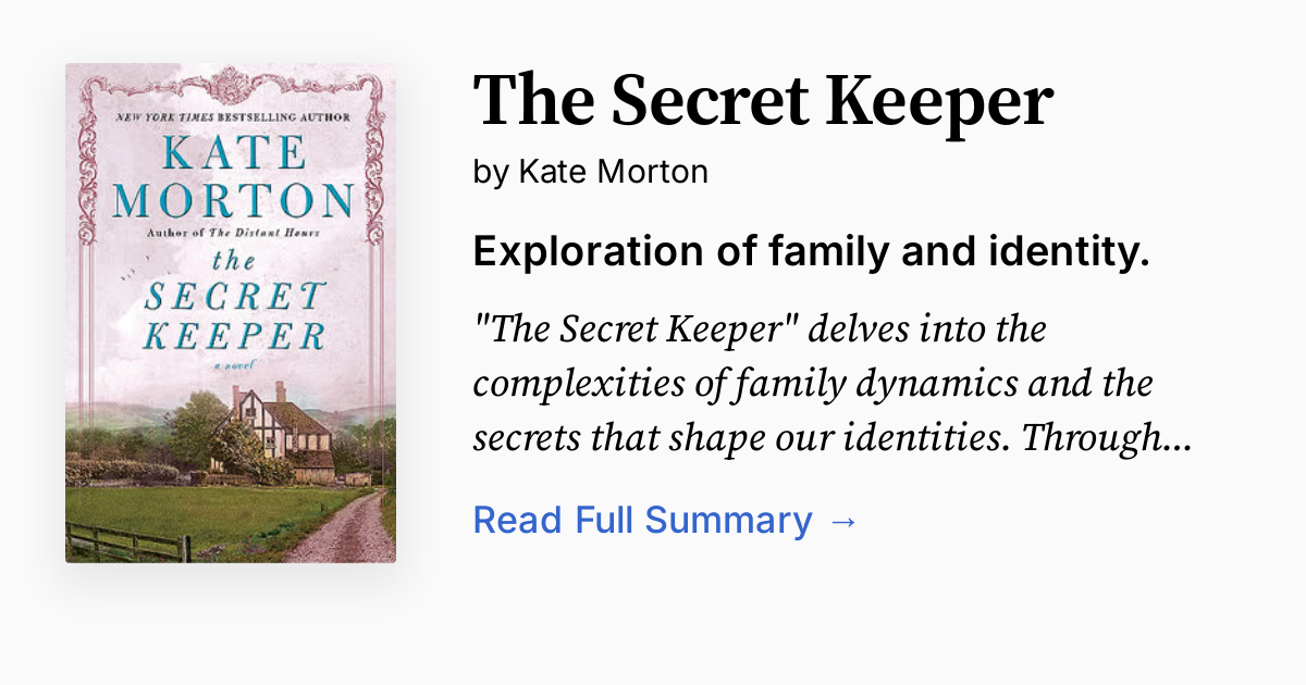 The Secret Keeper Summary, Audio, Analysis, FAQ