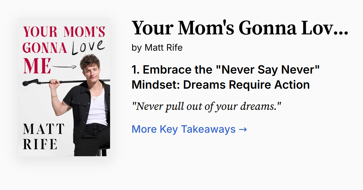Cover of Your Mom's Gonna Love Me