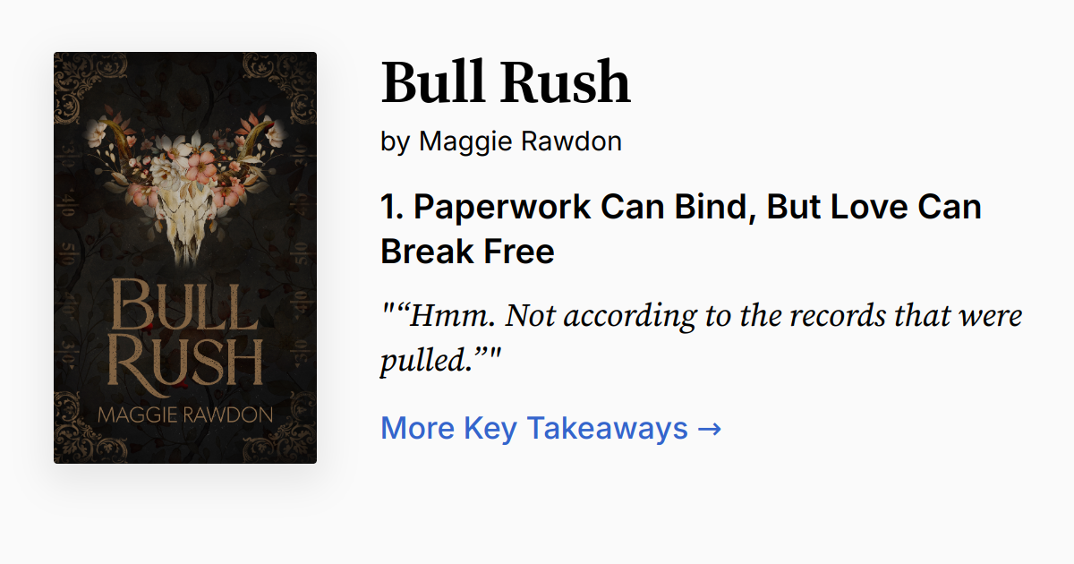 Bull Rush 他 4枚 Bull Rush by Maggie Rawdon | Summary, Quotes, FAQ, Audio