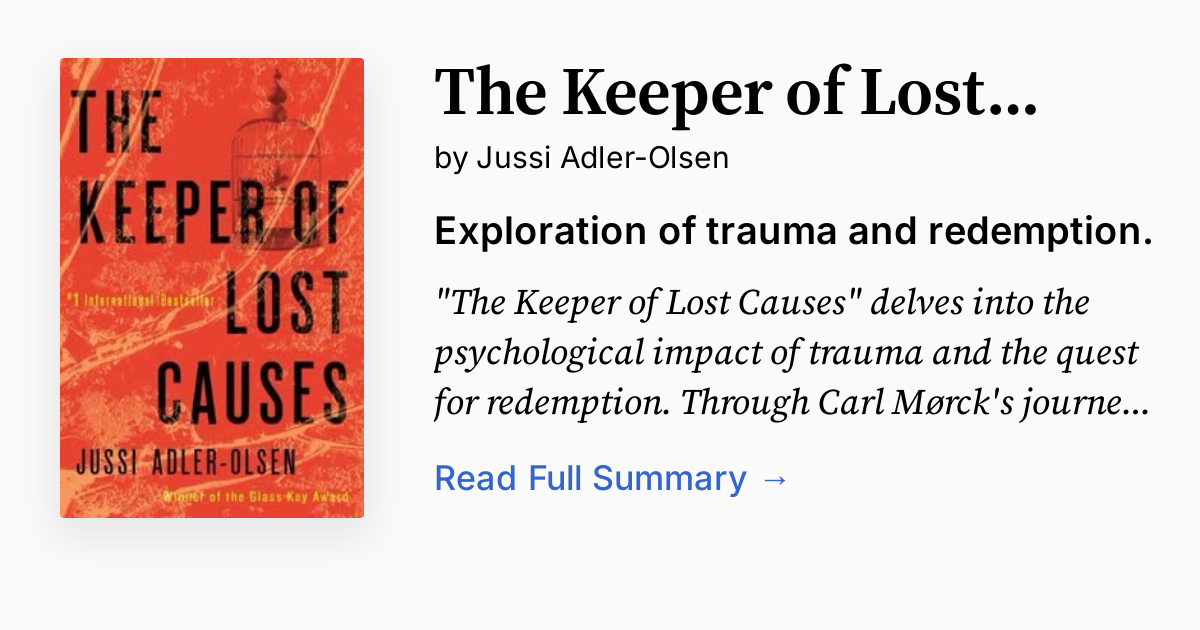 Cover of The Keeper of Lost Causes