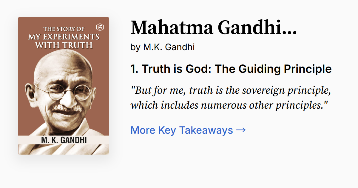 Cover of Mahatma Gandhi Autobiography