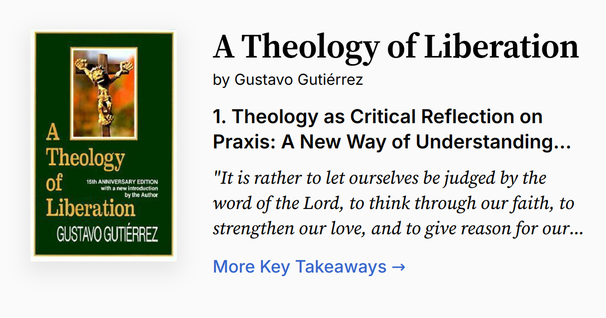 Cover of A Theology of Liberation