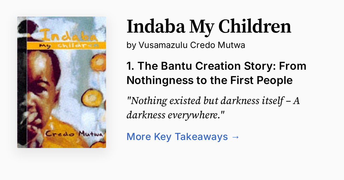 Cover of Indaba My Children