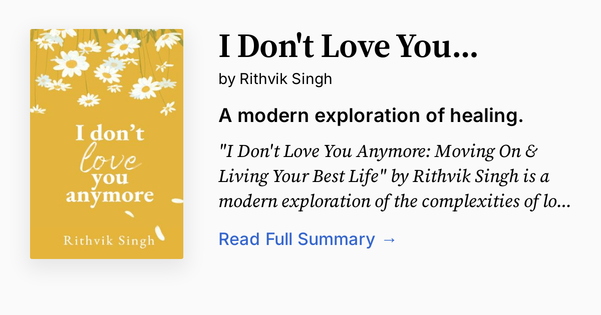 Cover of I Don't Love You Anymore