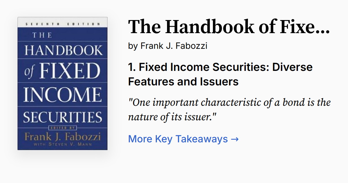 The Handbook of Fixed Income Securities | Summary, Audio, Quotes, FAQ