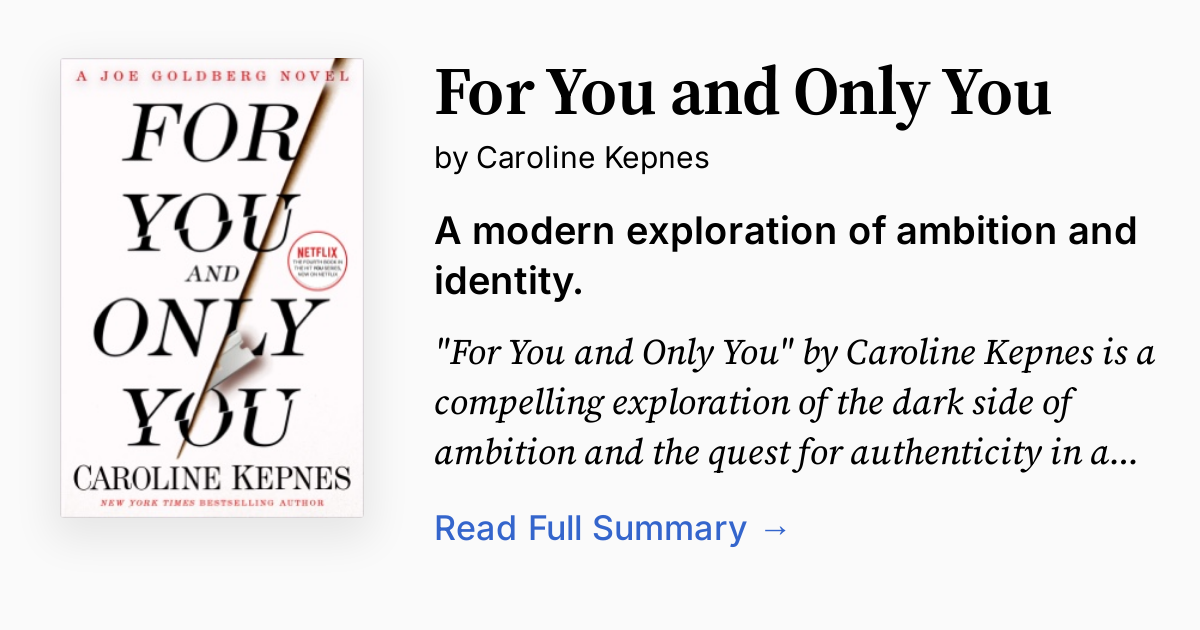 Cover of For You and Only You