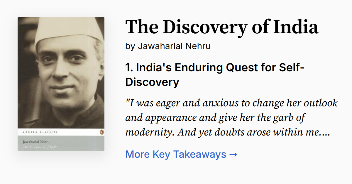 Cover of The Discovery of India