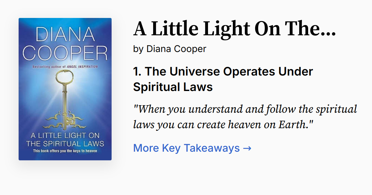 A Little Light On The Spiritual Laws | Summary, Audio, Quotes, FAQ