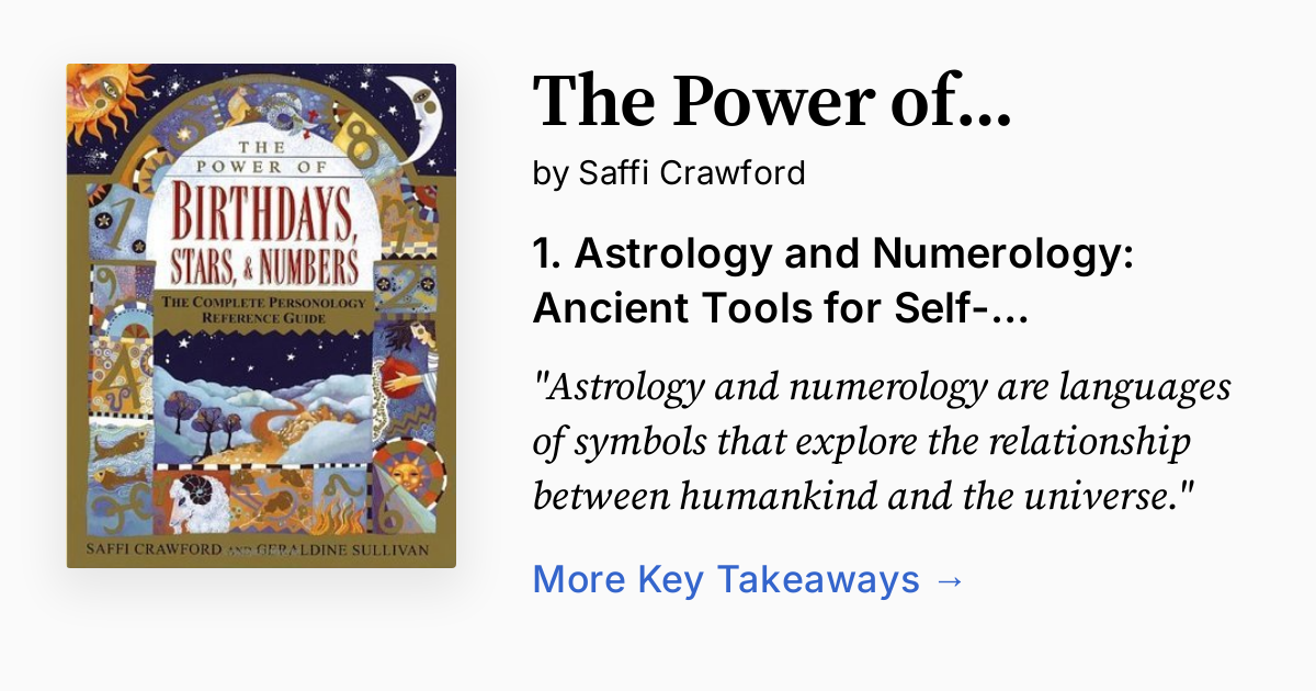 The Power of Birthdays, Stars & Numbers | Summary, Audio, Quotes, FAQ