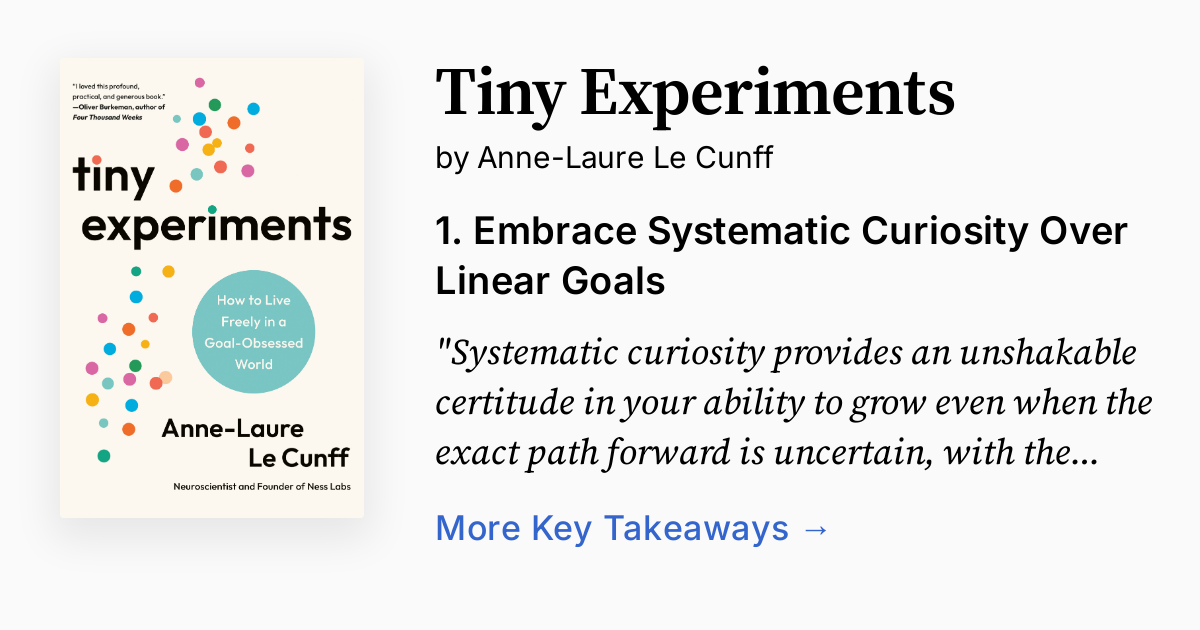 Tiny Experiments | Summary, Quotes, FAQ, Audio