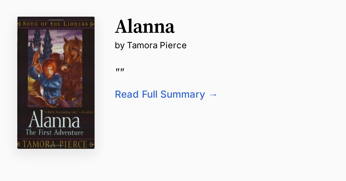 Alanna by Tamora Pierce | Summary, Audio, Analysis, FAQ