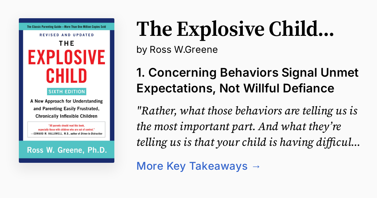 The Explosive Child [Sixth Edition] | Summary, Audio, Quotes, FAQ