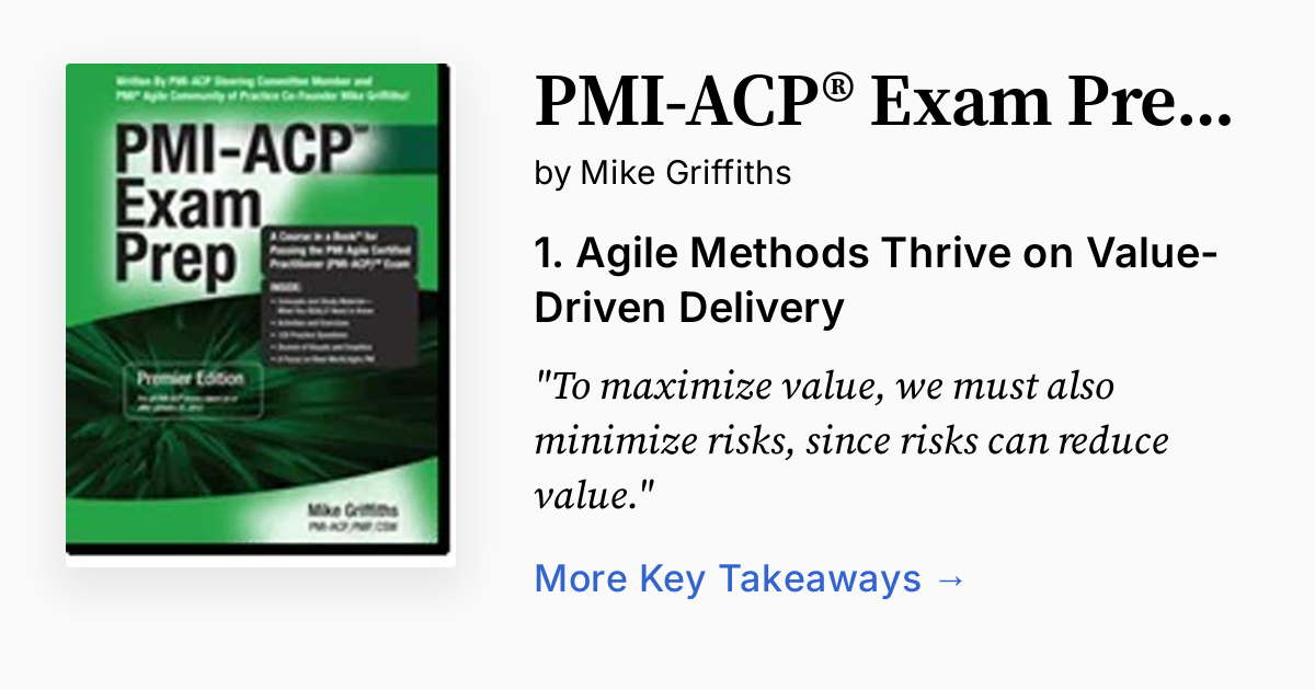 PMI-ACP® Exam Prep, Premier Edition | Summary, Audio, Quotes