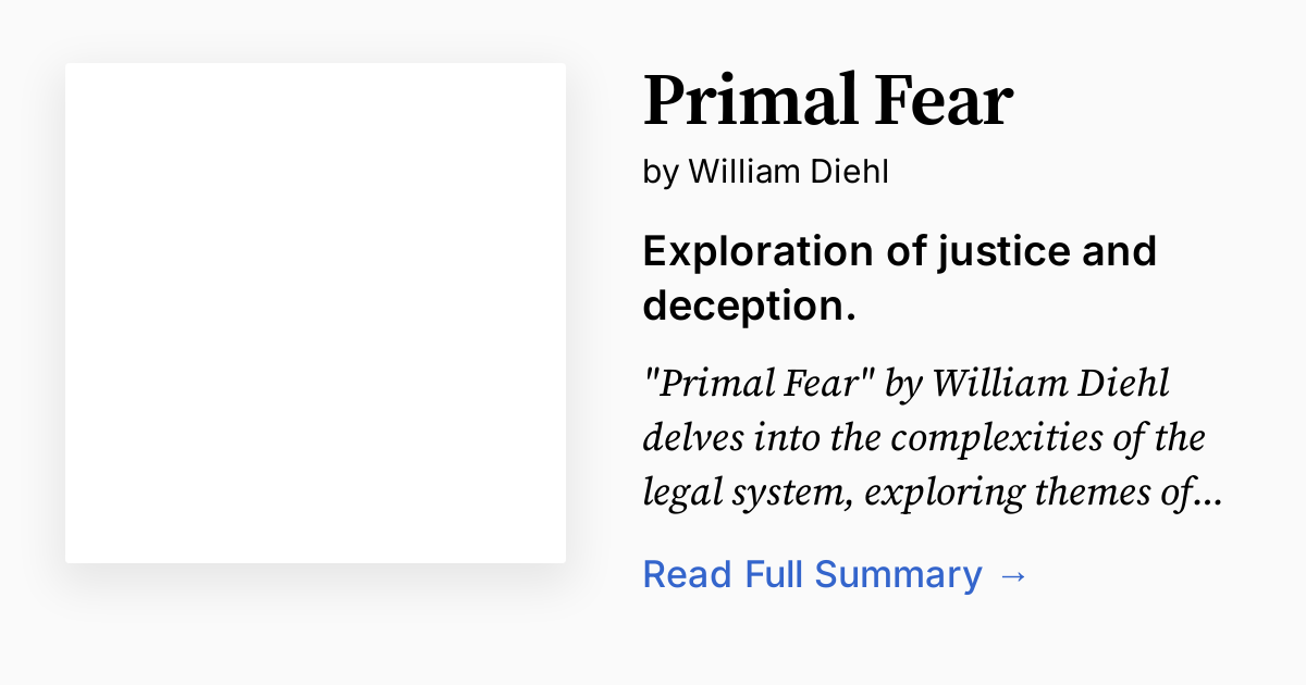 Cover of Primal Fear