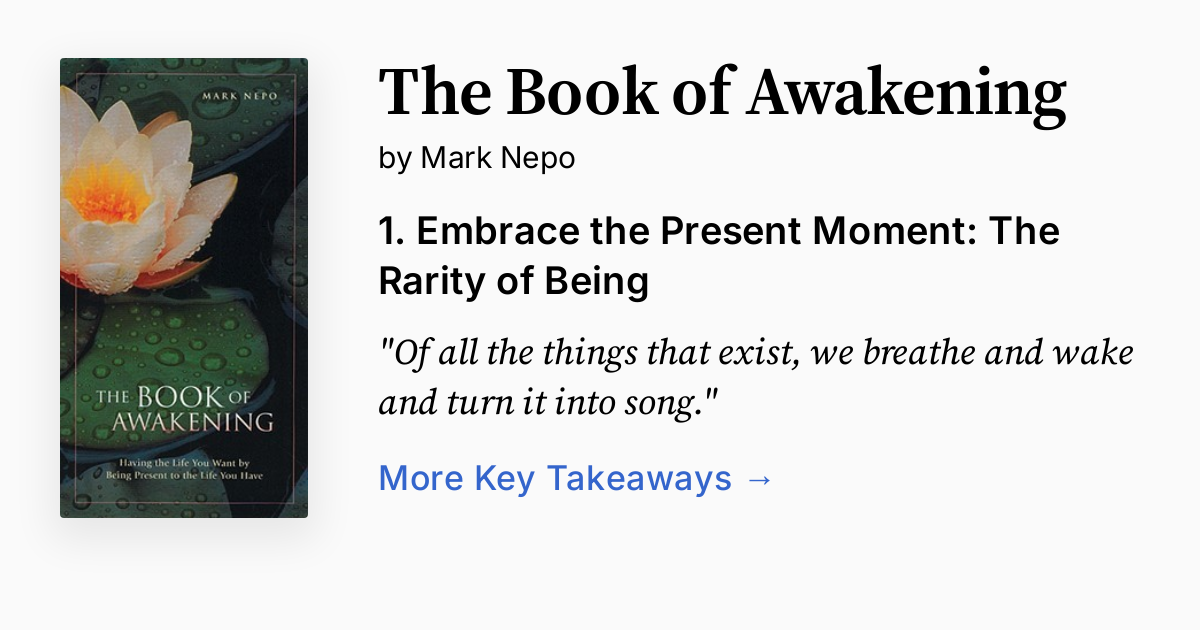 The Book of Awakening Summary, Audio, Quotes, FAQ