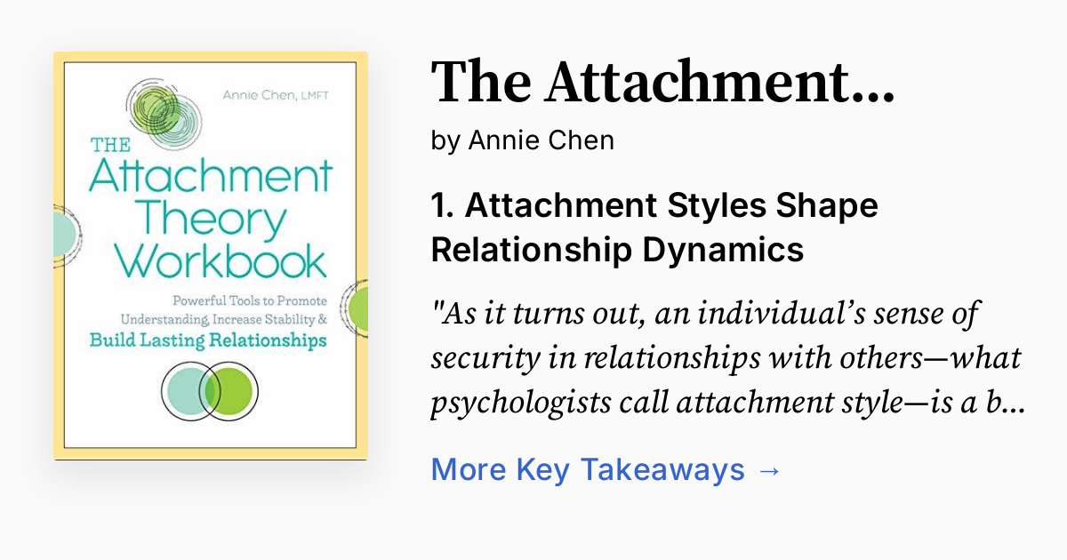 The Attachment Theory Workbook | Summary, Audio, Quotes, FAQ