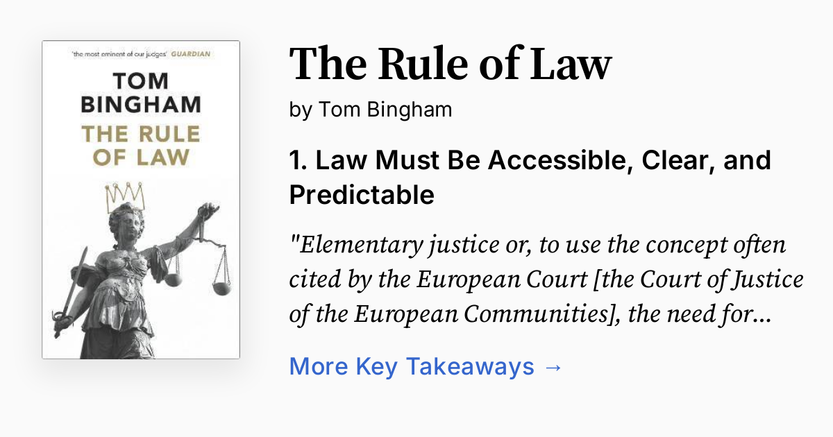 The Rule of Law | Summary, Quotes, FAQ, Audio