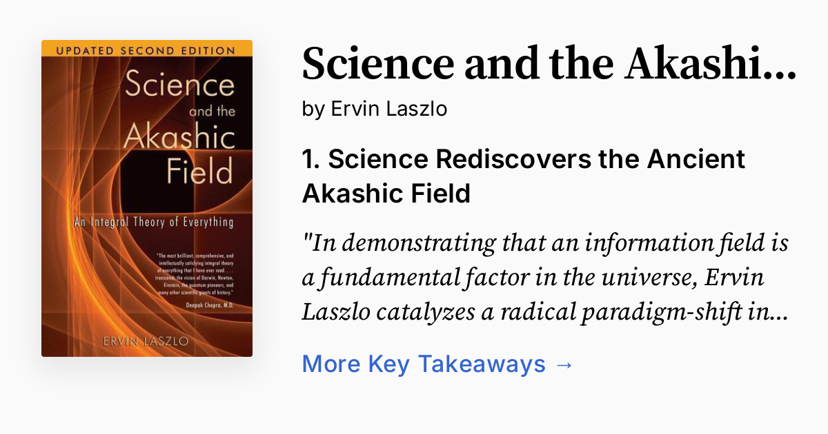 Cover of Science and the Akashic Field
