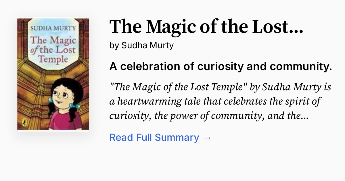 The Magic of the Lost Temple Summary, Audio, Analysis, FAQ