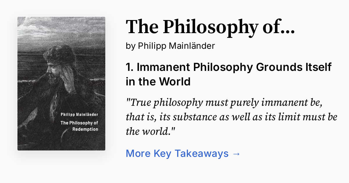 Cover of The Philosophy of Redemption