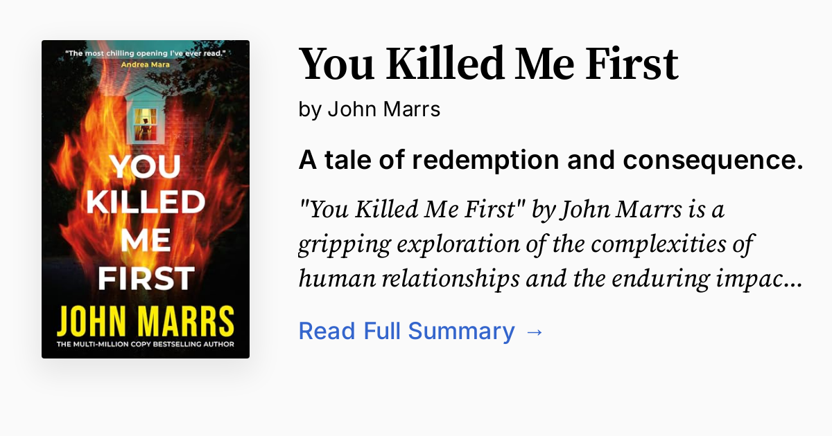 Cover of You Killed Me First
