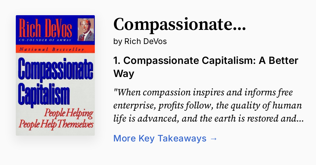 Compassionate Capitalism | Summary, Audio, Quotes