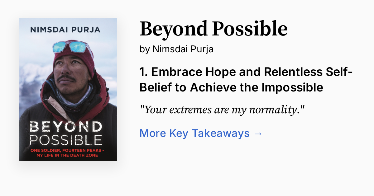 Beyond Possible | Summary, Quotes, FAQ, Audio
