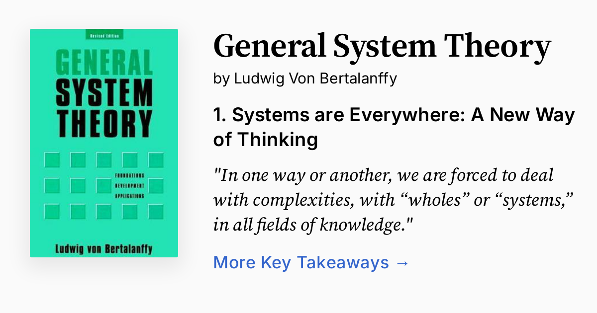 General System Theory | Summary, Quotes, FAQ, Audio