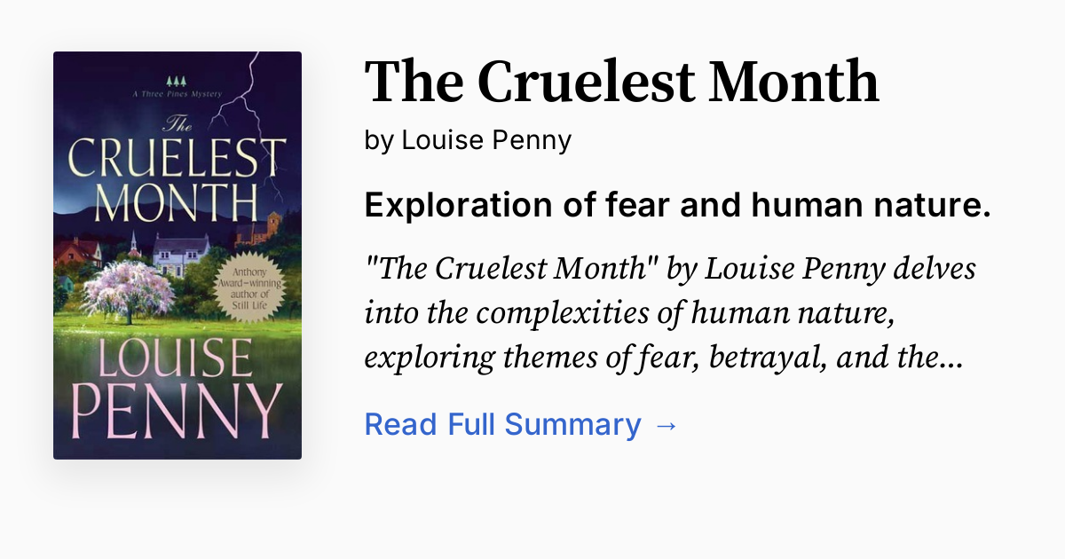 The Cruelest Month Summary, Audio, Analysis, FAQ